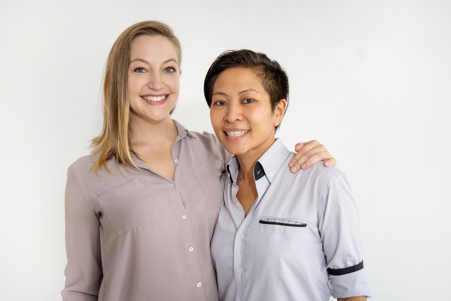 Image of a supportive home care agency owner with one of her happy employees. Image of a supportive home care agency owner with one of her happy employees.